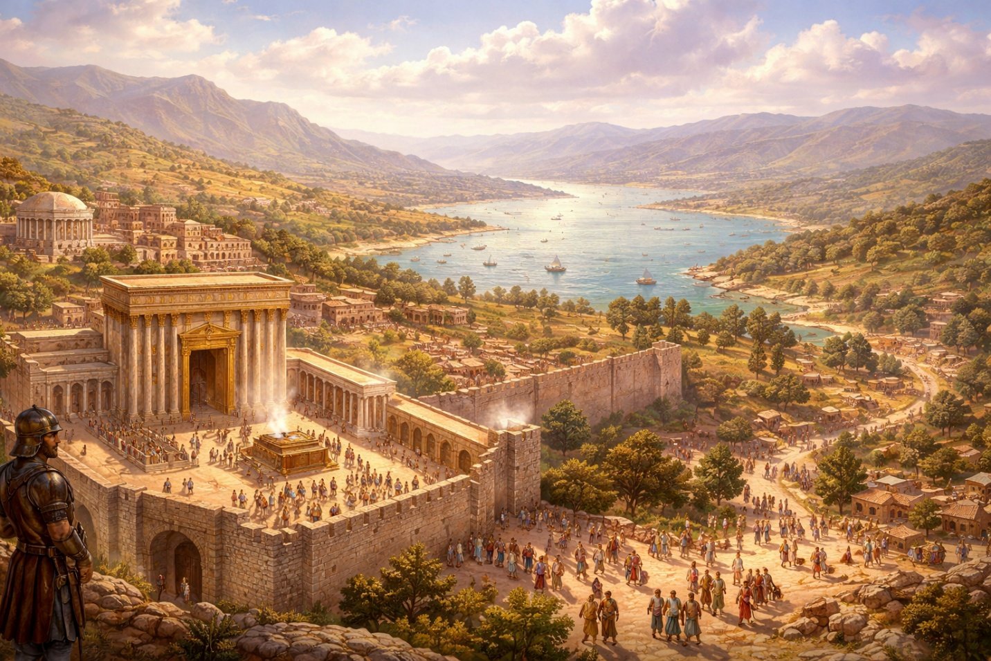 Illustrated view of Jerusalem in the historical world of the Gospels