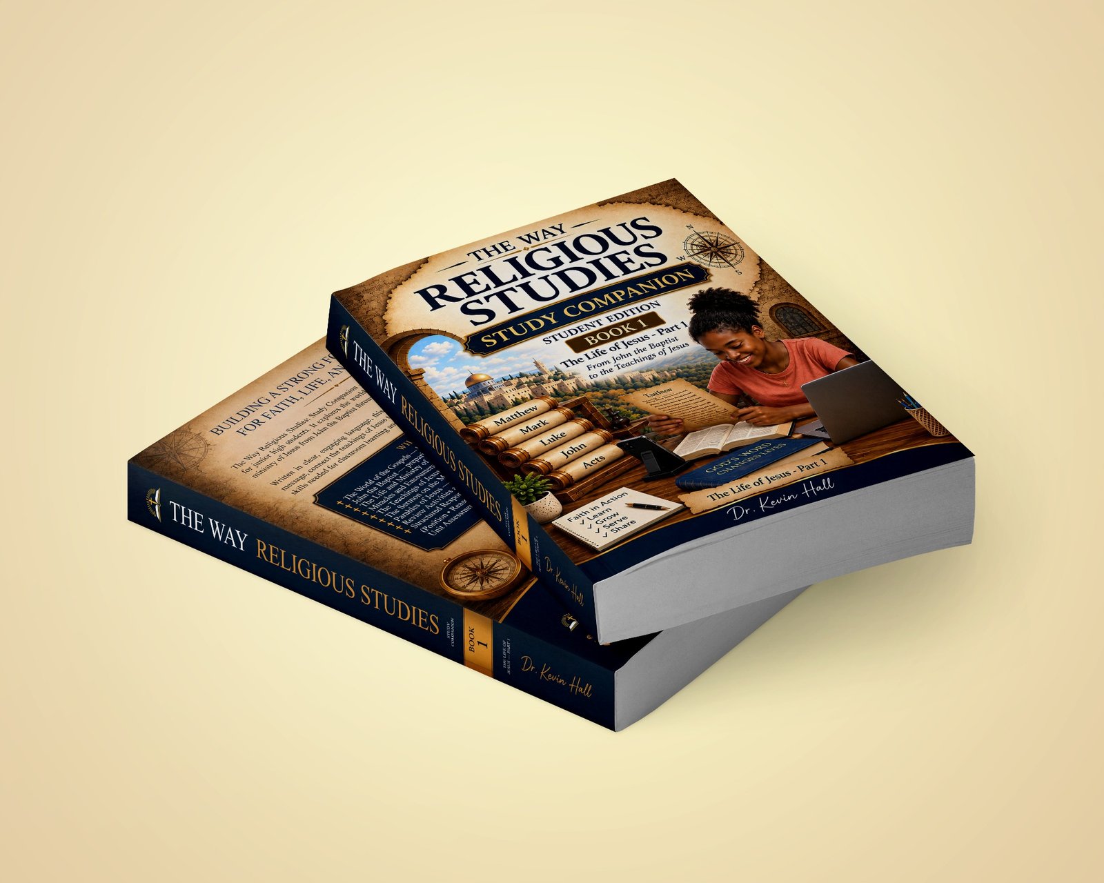 Three-dimensional mockup of The Way Religious Studies Book 1, Part 1